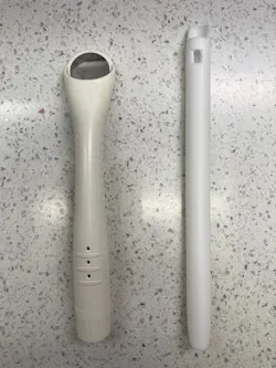 Figure 1: Dentsply PureVac on the left, HVE tip on the right. They may have some similarities, but one major difference. One is autoclavable and the other isn’t. Don’t make the mistake I made! Figure 1: Dentsply PureVac on the left, HVE tip on the right. They may have some similarities, but one major difference. One is autoclavable and the other isn’t. Don’t make the mistake I made!