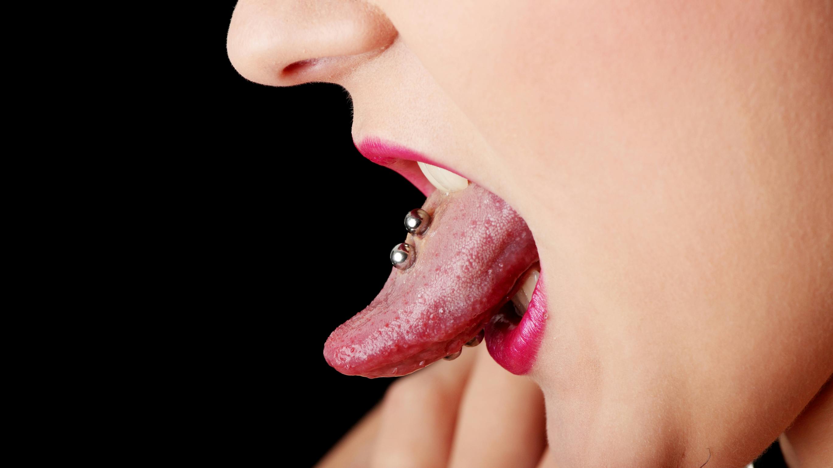 Tongue piercing
