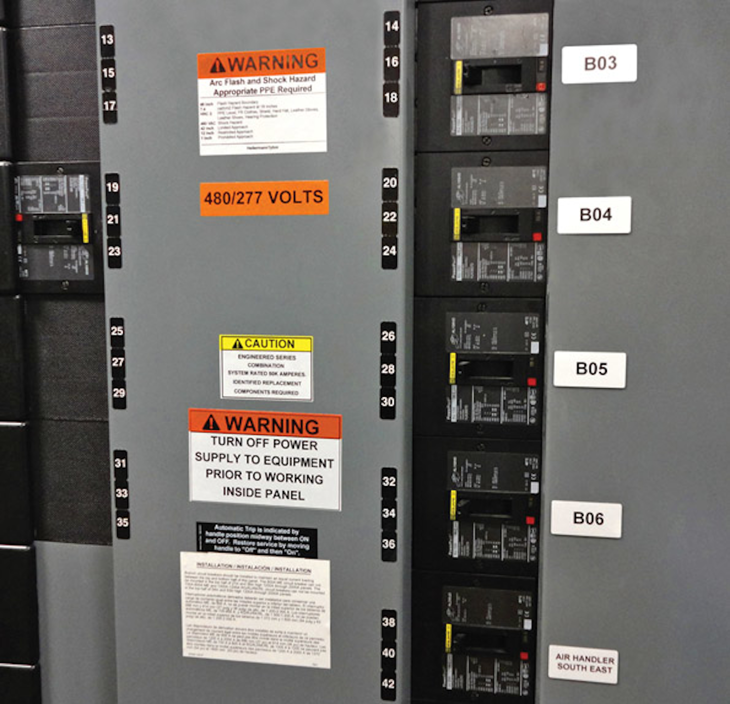 Electrical Panel Labeling Requirements Osha / Area In ...