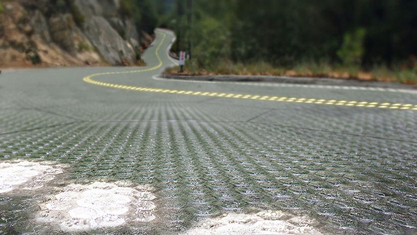 Solar pavers installed on Route 66