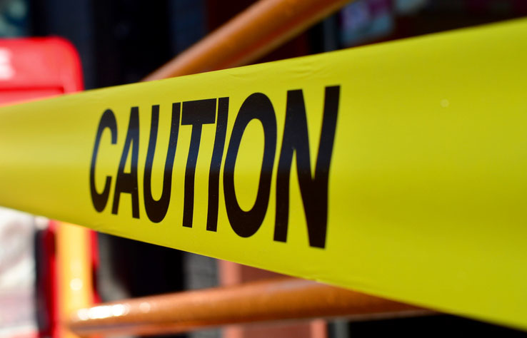 caution tape construction site