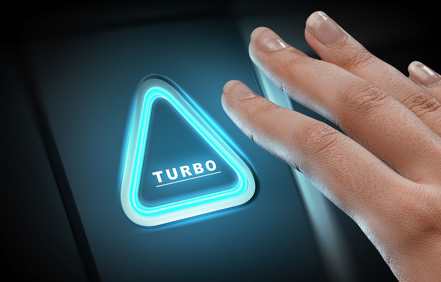 turbo button being pushed