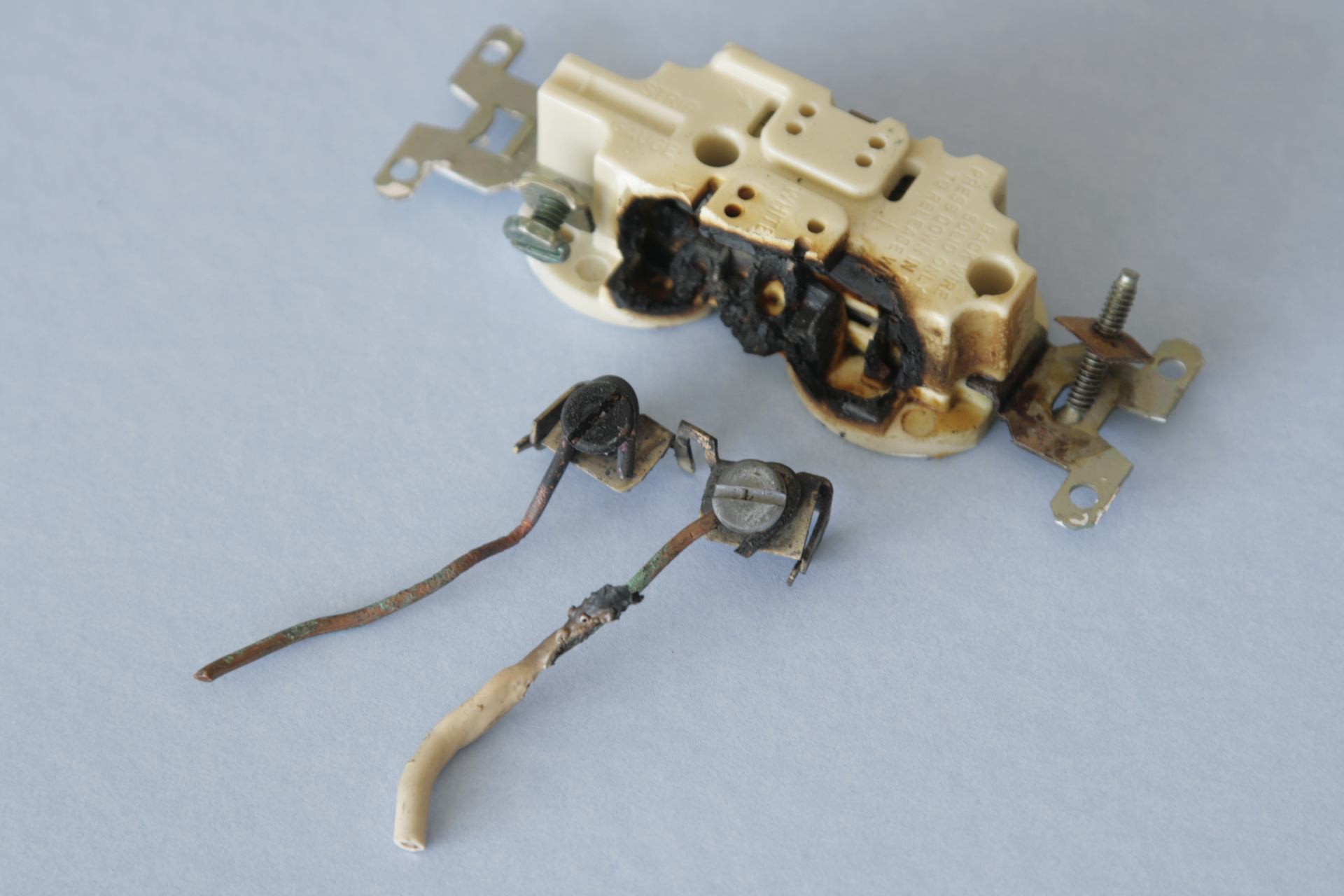 burned receptacle