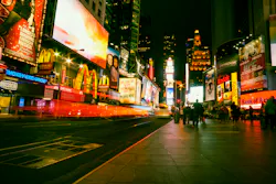 NY Times Square at night NY Times Square at night
