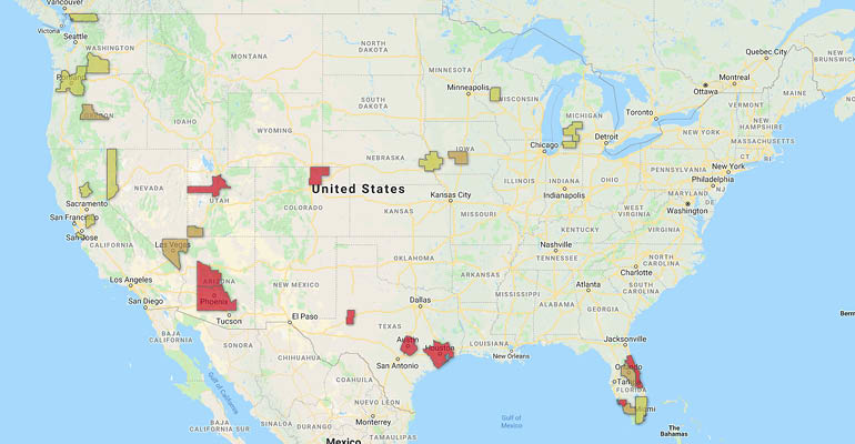 US Hot Markets - 2019
