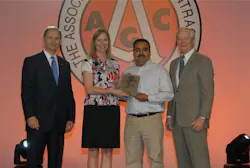 Cupertino Electric was included among the secondplace winners of AGC39s Construction Safety Excellence Awards CSEA in the Specialty Contractor category for firms that worked more than one million man hours Pictured left to right are Paul Becker chairman of Willis Construction Practice a key sponsor of the safety award Patty Becker director of corporate safety for Cupertino Electric Dave Polanco field manager for Cupertino Electricrsquos San Jose PreFabrication Operation and Joseph H Jarboe former president Cupertino Electric was included among the secondplace winners of AGC39s Construction Safety Excellence Awards CSEA in the Specialty Contractor category for firms that worked more than one million man hours Pictured left to right are Paul Becker chairman of Willis Construction Practice a key sponsor of the safety award Patty Becker director of corporate safety for Cupertino Electric Dave Polanco field manager for Cupertino Electricrsquos San Jose PreFabrication Operation and Joseph H Jarboe former president