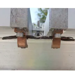 Improper BareCopper Lugs Installed on Roof Improper BareCopper Lugs Installed on Roof