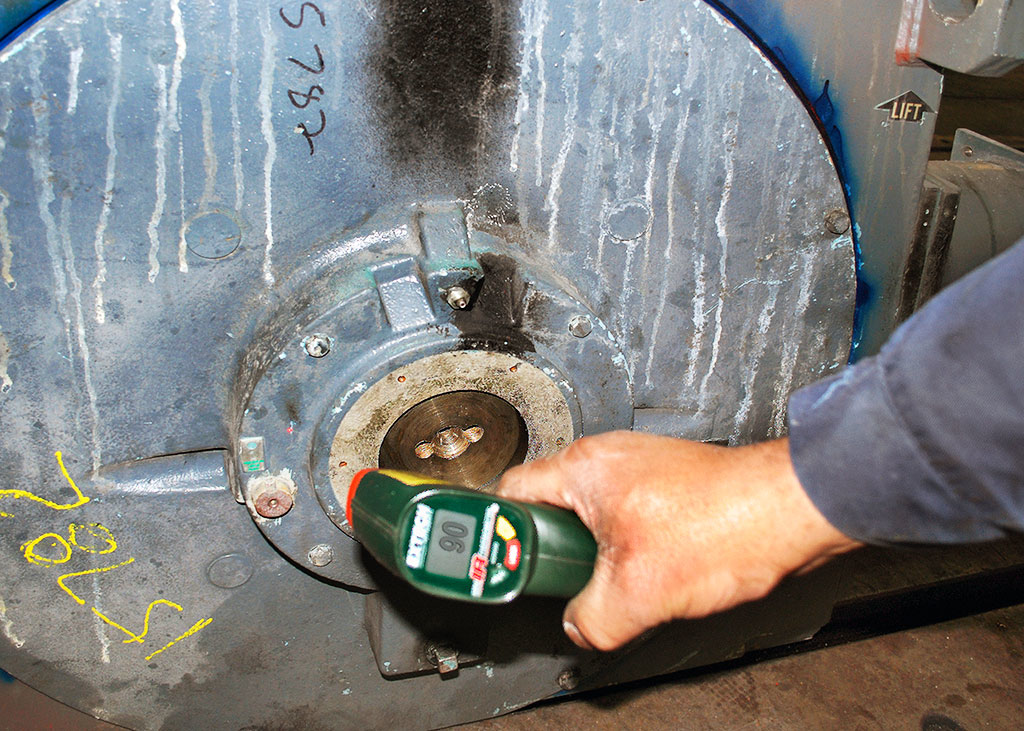 Always check the surface temperature of a motor with a digital thermometer