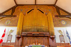 pipe organ in church pipe organ in church