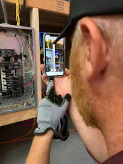 Mike Bickimer, co-owner of Bickimer Electric, which performed virtual estimates way before the start of the pandemic, says he was always able to walk customers through certain things over the phone — but the technology was never there. Now that it is, this alternative saves him lots of time in the right situations. This screenshot is an example of what the electrical contractor might send back to the end-user on a virtual estimate call. Mike Bickimer, co-owner of Bickimer Electric, which performed virtual estimates way before the start of the pandemic, says he was always able to walk customers through certain things over the phone — but the technology was never there. Now that it is, this alternative saves him lots of time in the right situations. This screenshot is an example of what the electrical contractor might send back to the end-user on a virtual estimate call.