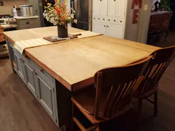 Photo 1. An example of a large kitchen island. Photo 1. An example of a large kitchen island.