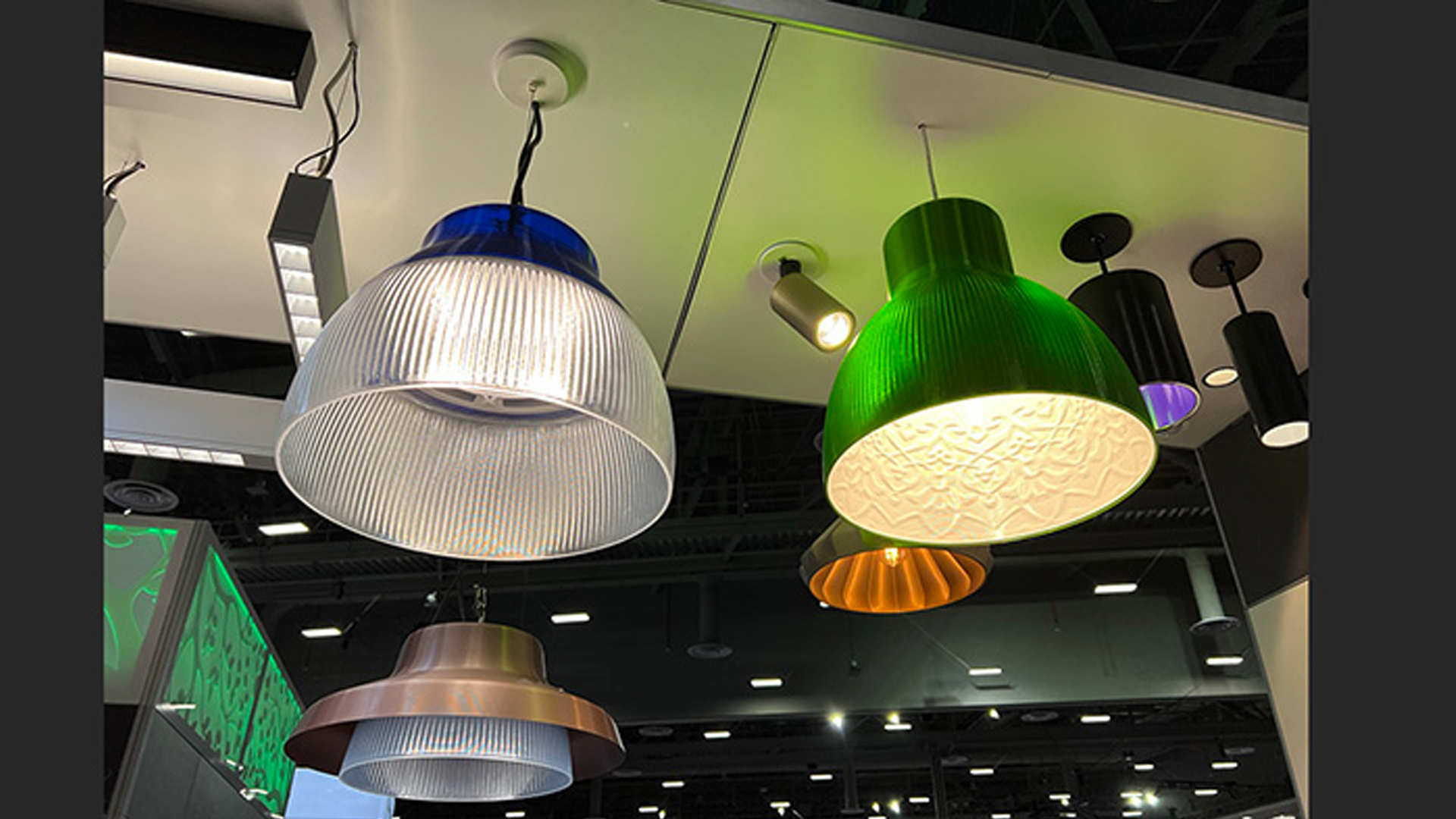 Signify's line of 3D-printed lighting fixtures was one of the many new products on display at LightFair 2022.