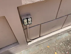 outdoor receptacle without a cover outdoor receptacle without a cover