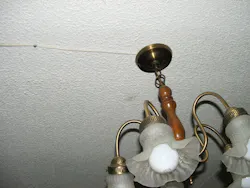 lamp on ceiling with exposed cord lamp on ceiling with exposed cord
