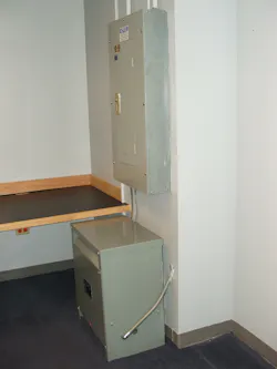 transformer installed in front of panelboard transformer installed in front of panelboard