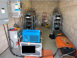 Photo 3. DC system fed from a backup battery string during a discharge test Photo 3. DC system fed from a backup battery string during a discharge test