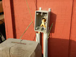 nm cables installed in box at campground nm cables installed in box at campground