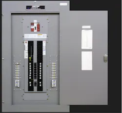 Photo 2. UPS output power distribution panel with fused disconnects. Photo 2. UPS output power distribution panel with fused disconnects.