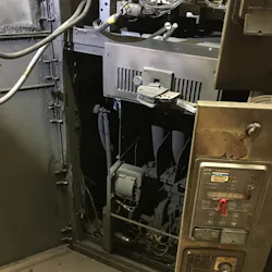 Photo 2. You can see the overall damage caused by the arc flash event. Photo 2. You can see the overall damage caused by the arc flash event.