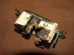 damaged gfci receptacle damaged gfci receptacle