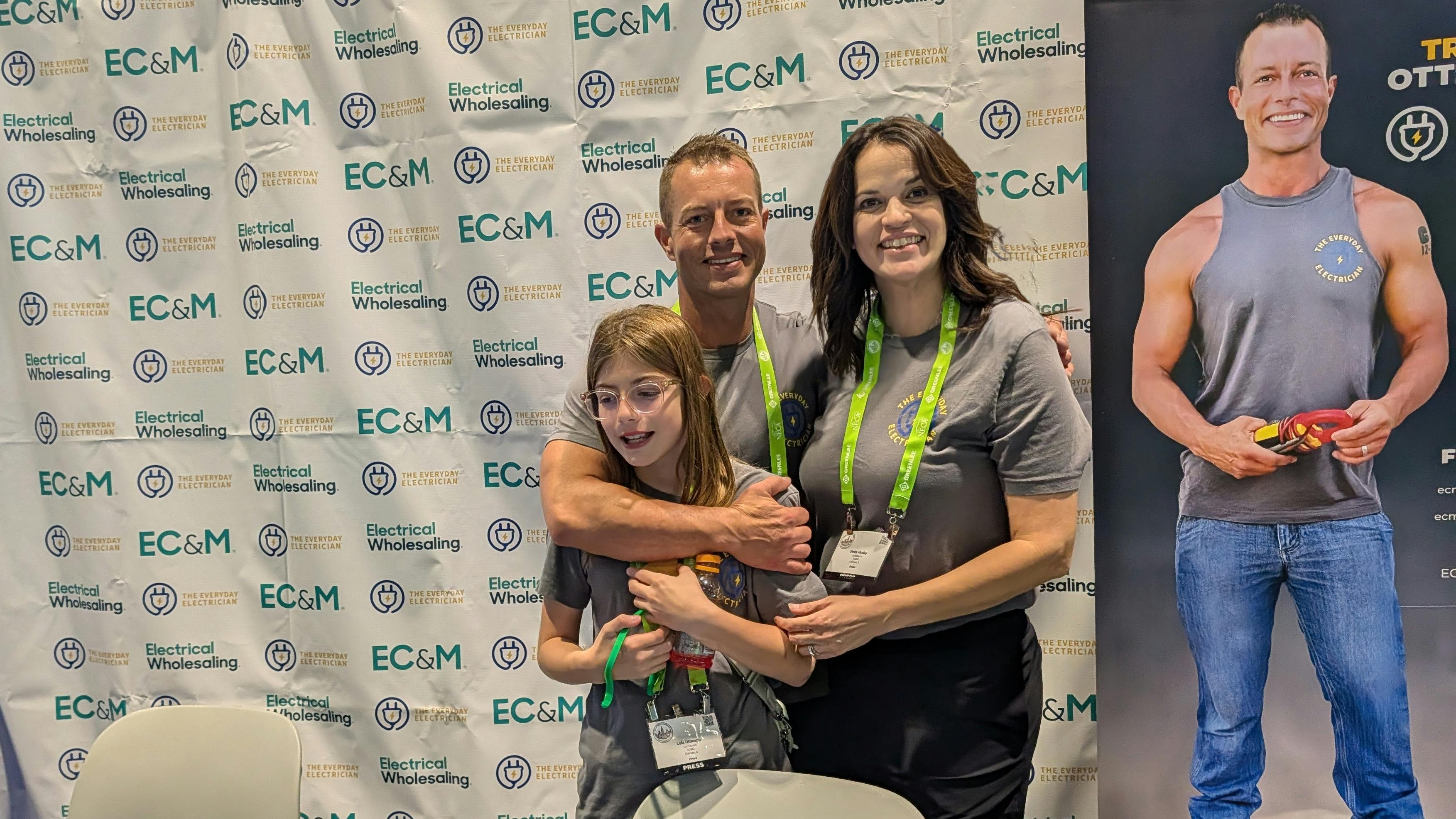 Trevor and his wife, Jamie, and daughter, Lola, loved attending this year's NECA show.