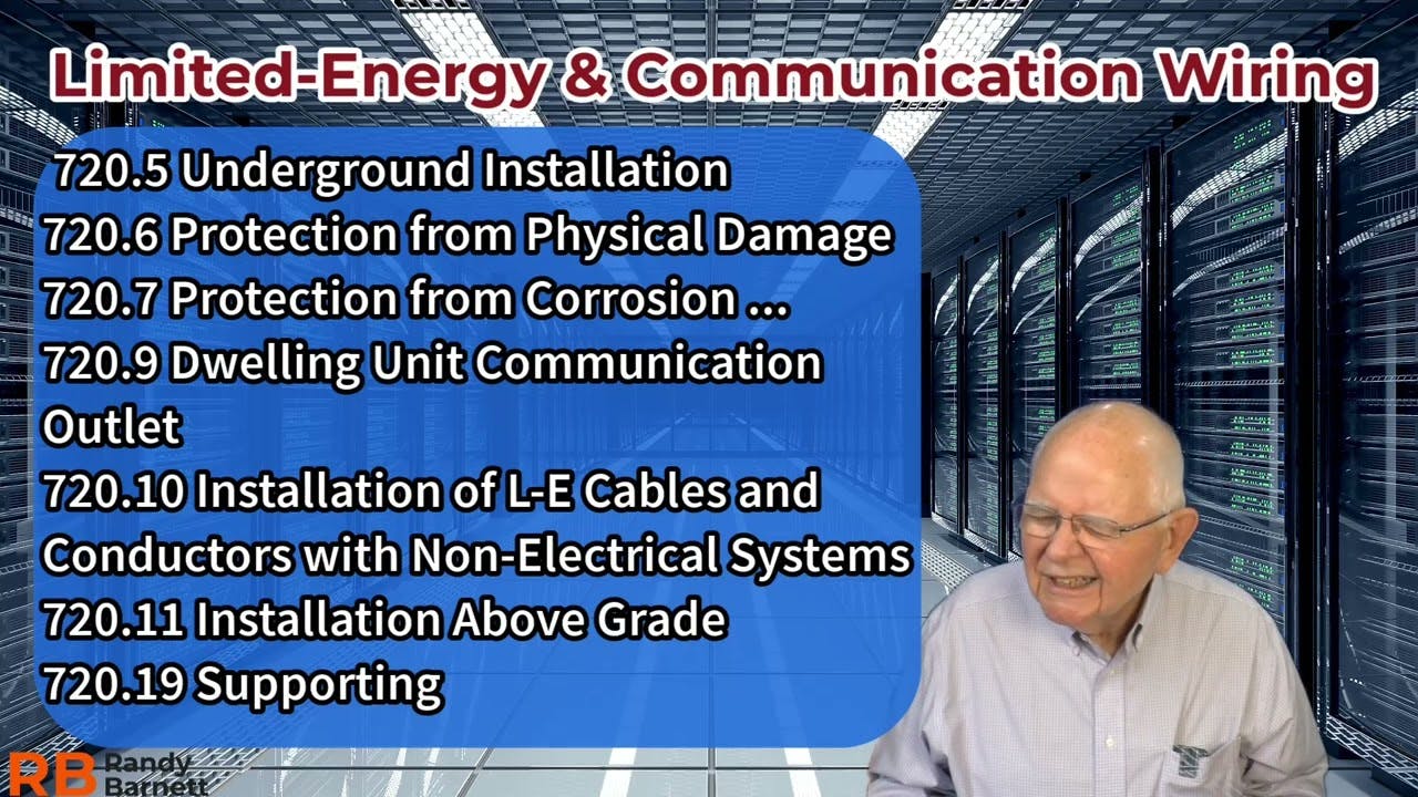 EC&M Tech Talk &mdash; Low-Voltage Wiring: Limited-Energy and Communication Wiring