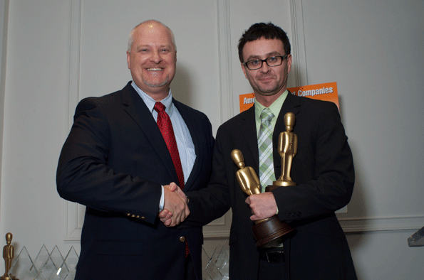 Rockwell39s Mark Eitzman left congratulates PepsiCo39s Craig Torrance PepsiCo39s safety program includes accountability that is driven from the top down