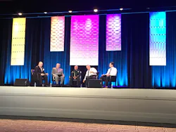 Left to Right JA Rodriguez Ric Hewitt Captain Kevin McGinley Chief Daniel McAvoy Scott Goodman address the audience during the security panel at the 32nd VPPPA Conference in Orlando Fla Left to Right JA Rodriguez Ric Hewitt Captain Kevin McGinley Chief Daniel McAvoy Scott Goodman address the audience during the security panel at the 32nd VPPPA Conference in Orlando Fla