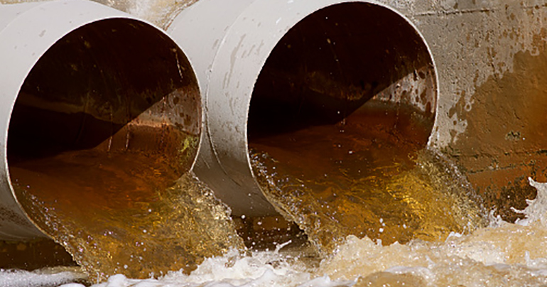 water pollution drain pipes