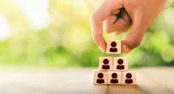 blocks stacked in a pyramid, representing leadership blocks stacked in a pyramid, representing leadership