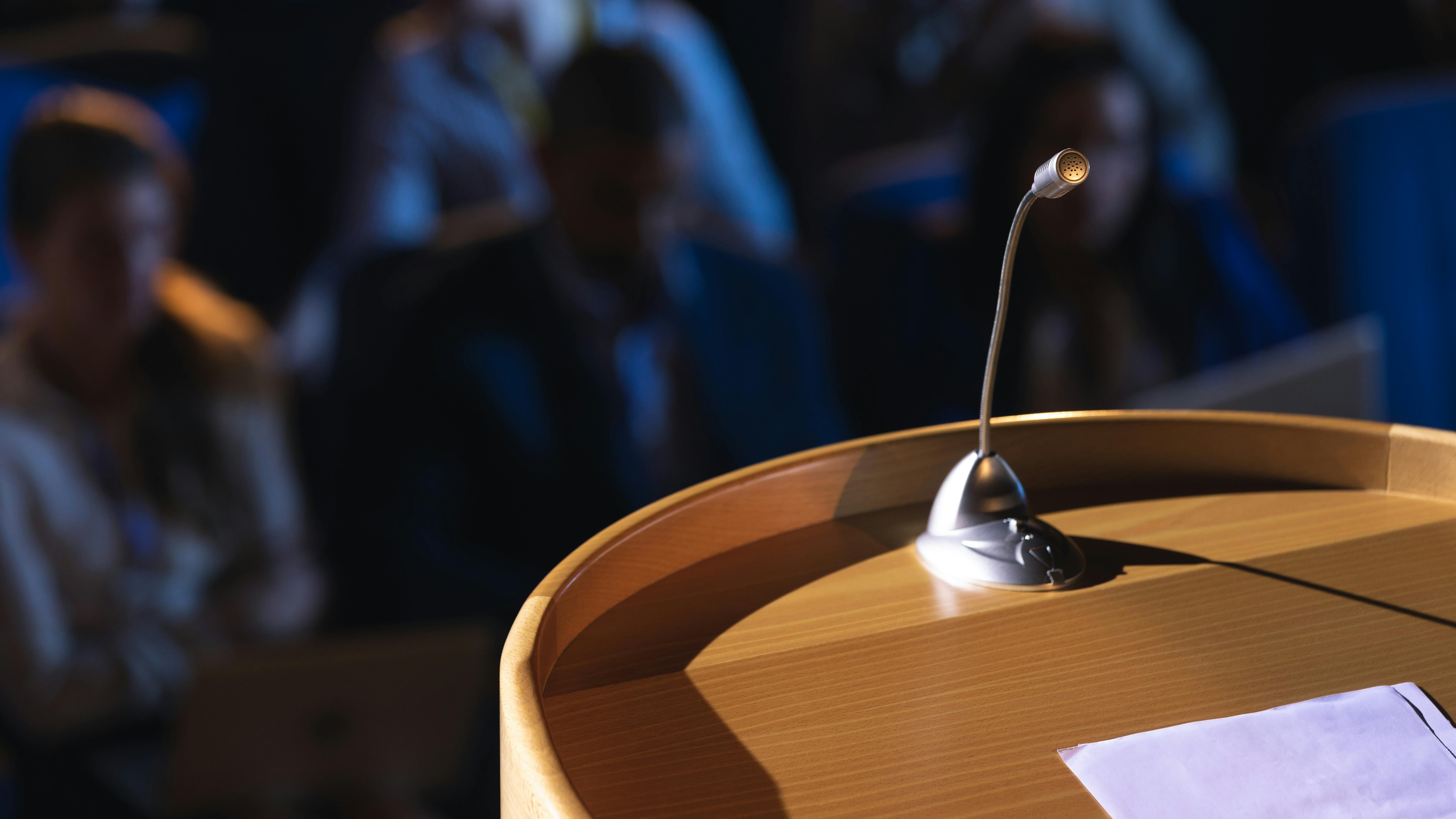 microphone at podium