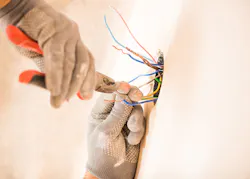 electrician on construction project electrician on construction project
