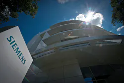 Siemens building with logo Siemens building with logo