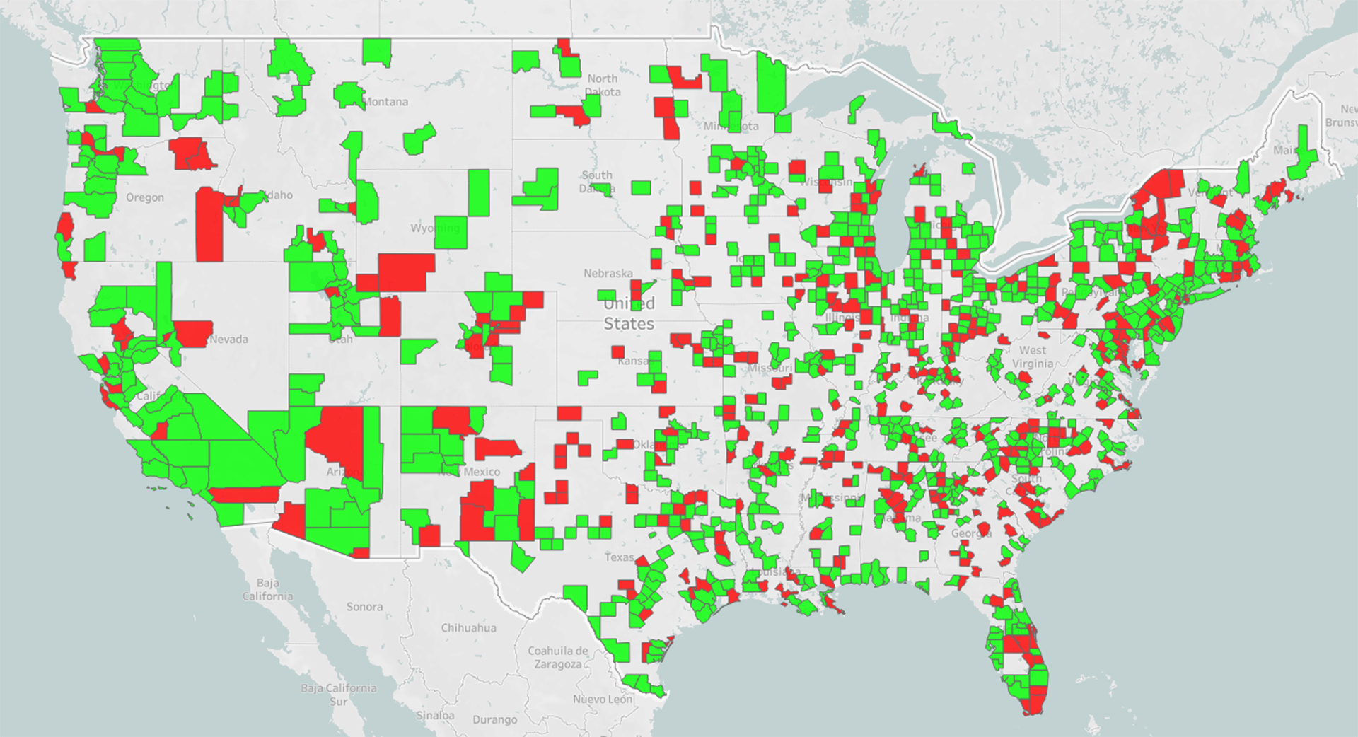 Map County Hot Spots 1920
