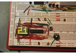 3. Once the voltage is stable, the voltmeter displays a digital reading like the 2.1 V shown here. 3. Once the voltage is stable, the voltmeter displays a digital reading like the 2.1 V shown here.