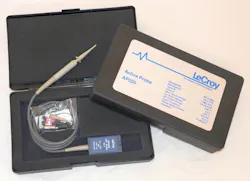 4. I treasure my two old LeCroy AP020 active probes. They get 1-GHz bandwidth with 1.8-pF input capacitance and 1-MΩ input resistance. The newer LeCroy ZS4000 achieves 4 GHz with only 0.6-pF input capacitance. Modern 1-MΩ Keysight probes can get 2-GHz bandwidth with 1-pF input capacitance. A Tektronix TAP4000 probe meant for power-supply measurement has 4-GHz bandwidth, but only 40-kΩ impedance. Speed and source impedance are a fundamental analog tradeoff. 4. I treasure my two old LeCroy AP020 active probes. They get 1-GHz bandwidth with 1.8-pF input capacitance and 1-MΩ input resistance. The newer LeCroy ZS4000 achieves 4 GHz with only 0.6-pF input capacitance. Modern 1-MΩ Keysight probes can get 2-GHz bandwidth with 1-pF input capacitance. A Tektronix TAP4000 probe meant for power-supply measurement has 4-GHz bandwidth, but only 40-kΩ impedance. Speed and source impedance are a fundamental analog tradeoff.