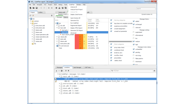 CodePeer 23 staticanalysis tool