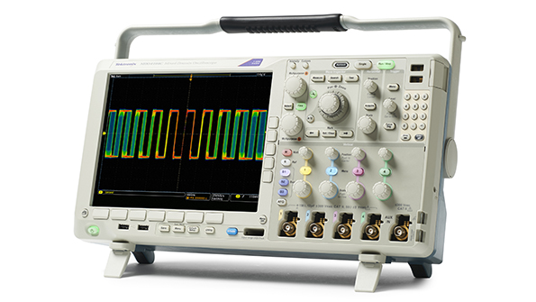 The MDO4000C oscilloscope can be upgraded with an arbitrary waveform generator spectrum analyzer logic analyzer protocol analyzer and digital voltmeter Image courtesy of Tektronix