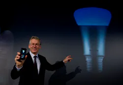 Frans van Houten chief executive of Philips explains that his company39s LED light bulbs can be controlled via smartphone apps Philips is a member of the Allseen Alliance an industry organization that promotes a common framework for the Internet of Things Image courtesy of Philips Frans van Houten chief executive of Philips explains that his company39s LED light bulbs can be controlled via smartphone apps Philips is a member of the Allseen Alliance an industry organization that promotes a common framework for the Internet of Things Image courtesy of Philips