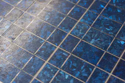 A closeup image of solar panel Massproduced silicon solar cells are typically less than 20 efficient but a new multijunction device has demonstrated an efficiency of 298 Image courtesy of Thinkstock A closeup image of solar panel Massproduced silicon solar cells are typically less than 20 efficient but a new multijunction device has demonstrated an efficiency of 298 Image courtesy of Thinkstock