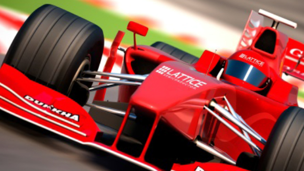 Red racing Car
