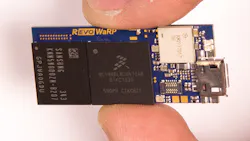Revolution Robotics’ tiny Warp_0x01 module is ideal for prototyping wearable platforms that need wireless and computing power. Revolution Robotics’ tiny Warp_0x01 module is ideal for prototyping wearable platforms that need wireless and computing power.