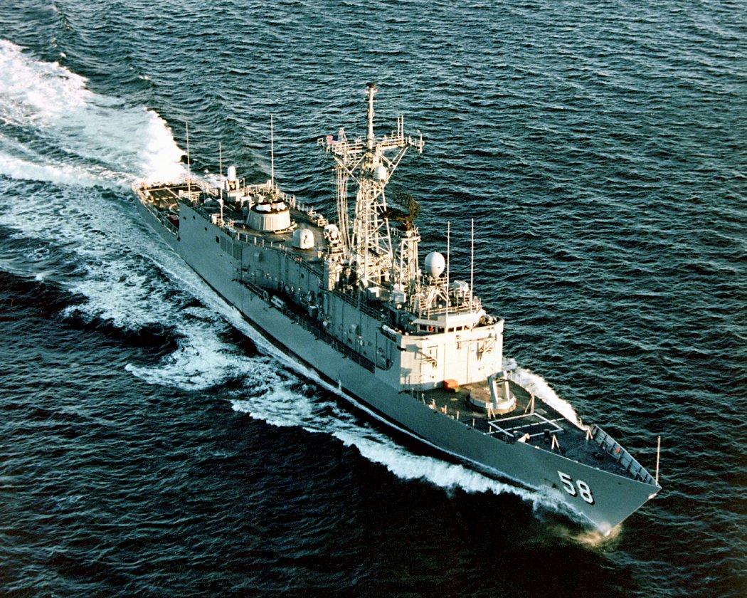 Elevated Starboard Bow View Samuel B Roberts