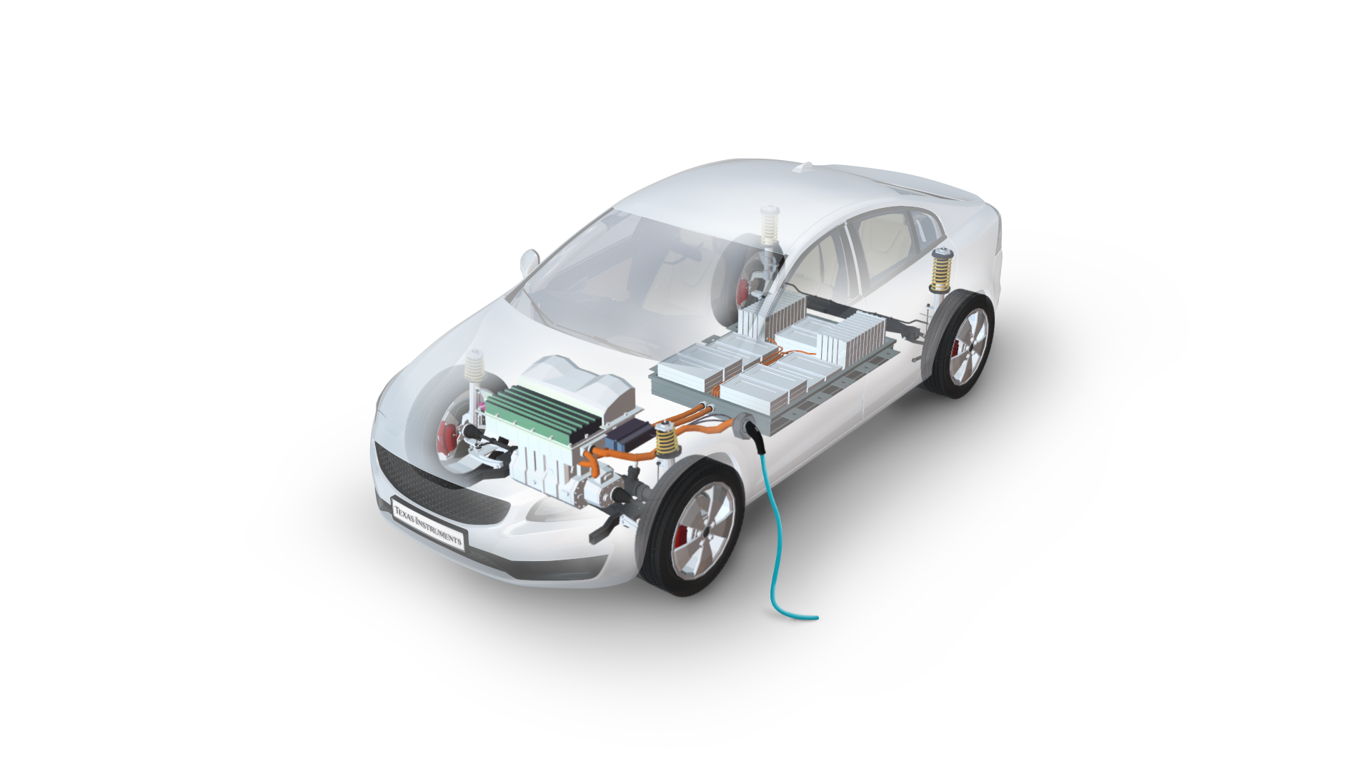 Visualization of the interior parts of an EV
