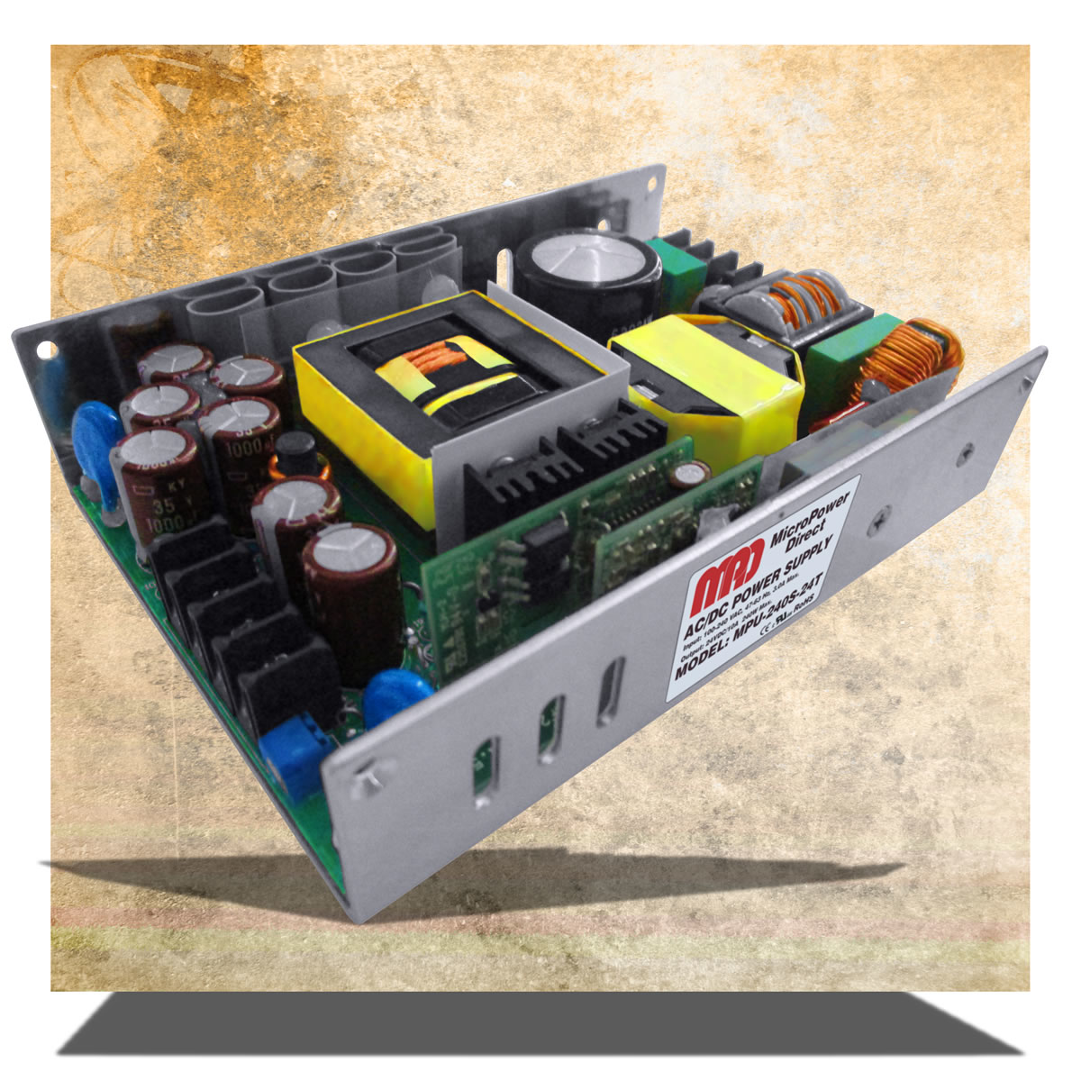 MicroPower Direct's MPU-240S series power-factor-corrected ac-dc power supply