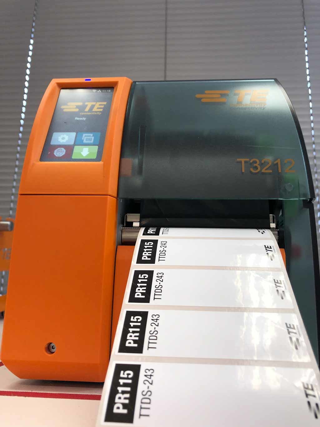 TE Connectivity's new PR115 polyester rating labels