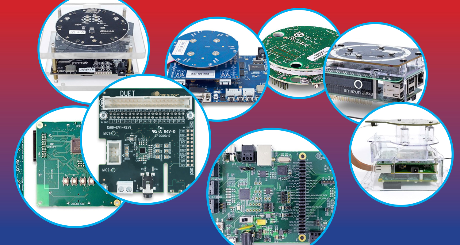 Eight Dev Kits for Amazon Alexa Voice Service (AVS)