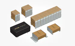 9. In addition to a special dielectric, TDK’s CeraLink ceramic capacitors come in tightly stacked configurations to lower inductance and equivalent series resistance (ESR). (Courtesy of TDK) 9. In addition to a special dielectric, TDK’s CeraLink ceramic capacitors come in tightly stacked configurations to lower inductance and equivalent series resistance (ESR). (Courtesy of TDK)