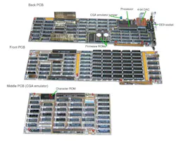 1. IBM’s Professional Graphics Controller (PGC) was a 3-board set. (John Elliot Vintage PCs) 1. IBM’s Professional Graphics Controller (PGC) was a 3-board set. (John Elliot Vintage PCs)