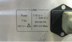 1. Electronic products typically list information such as their ac power ratings, ac line voltage, frequency, and maximum VA ratings. 1. Electronic products typically list information such as their ac power ratings, ac line voltage, frequency, and maximum VA ratings.